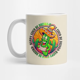 Happy Cinco de Drinko Cinco de Mayo Mexican Fiesta Mexican Cactus wearing sombrero Mexican Hat Mug